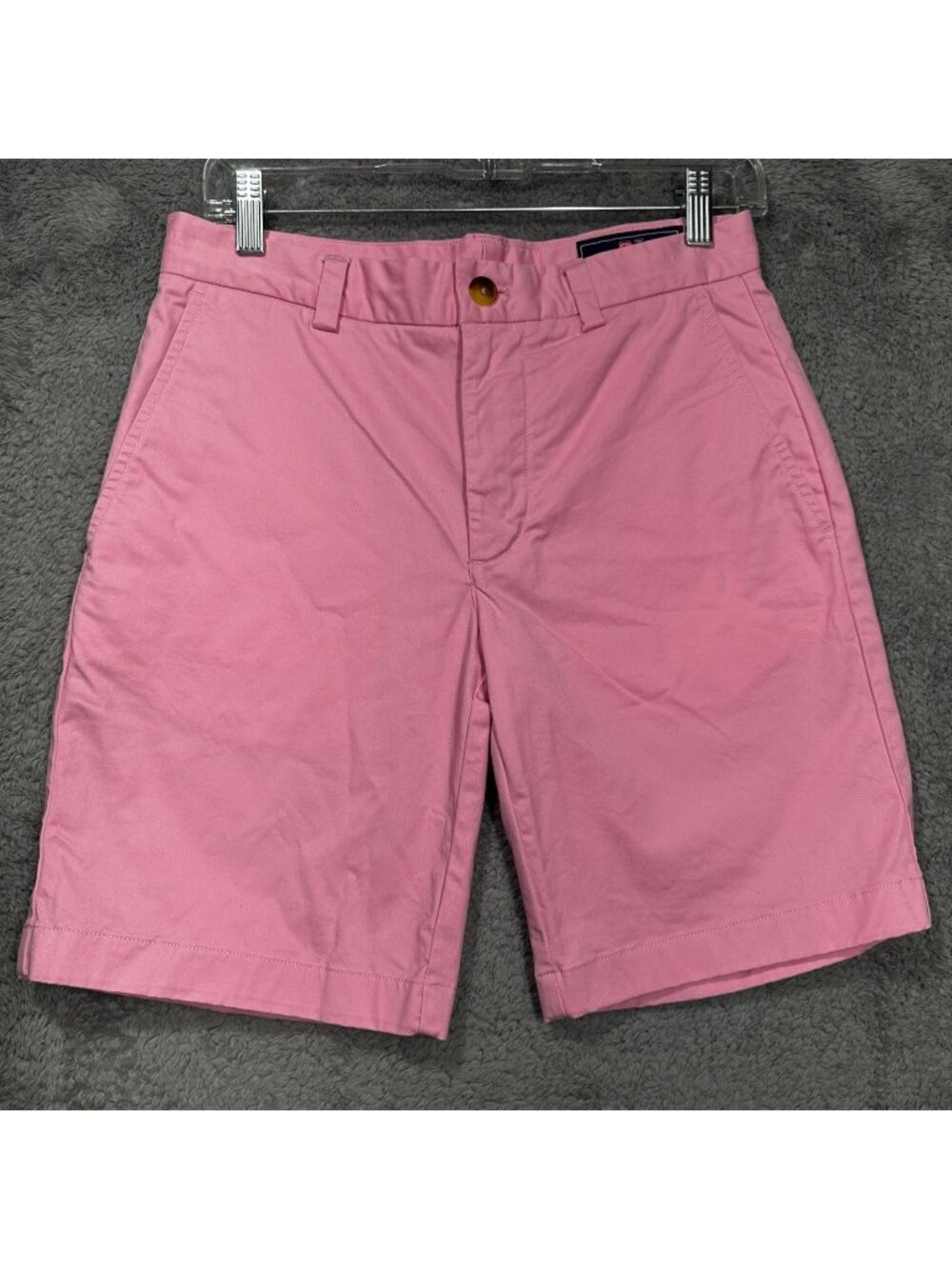 Vineyard Vines Breaker Short Mens 28 Pink Flat Front Stretch Cotton Chino 8in